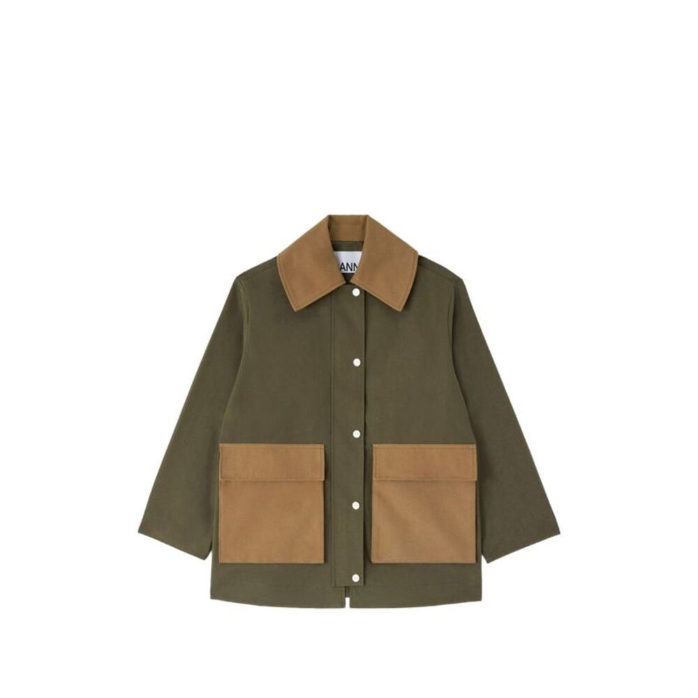 Ganni Women Organic Cotton Workwear Jacket